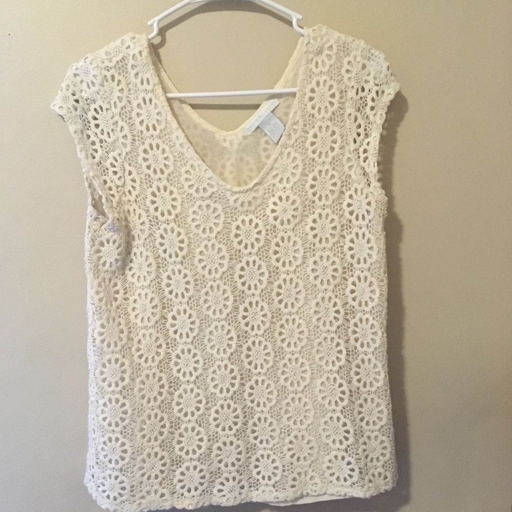 cream blouse